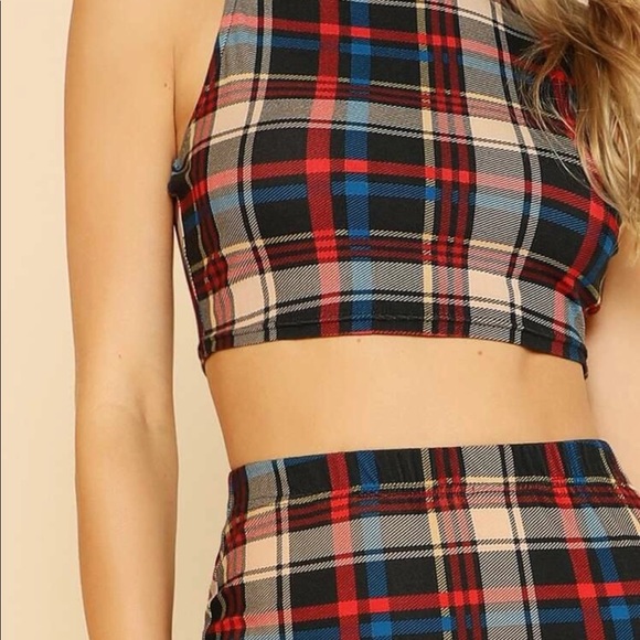 Print Crop Top & Skirt Set - Picture 3 of 6